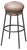 Leather and Lacquered Metal Grasso Stool in Brown by Stephen Burks For Sale