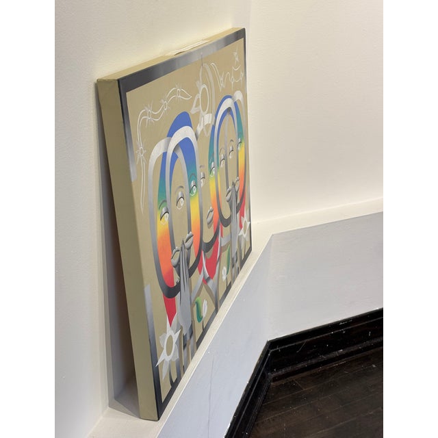 Portraiture Contemporary Surreal Geometric Portraiture by Walter Fydryck For Sale - Image 3 of 4