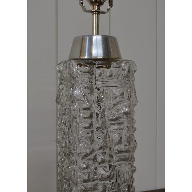 Mid-Century Modern Brutalist Glass Lamp in the Carl Fagerlund Style For Sale - Image 3 of 5