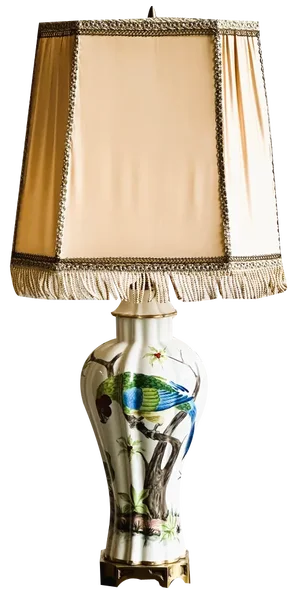 Vintage Porcelain Table Lamp, 1950s