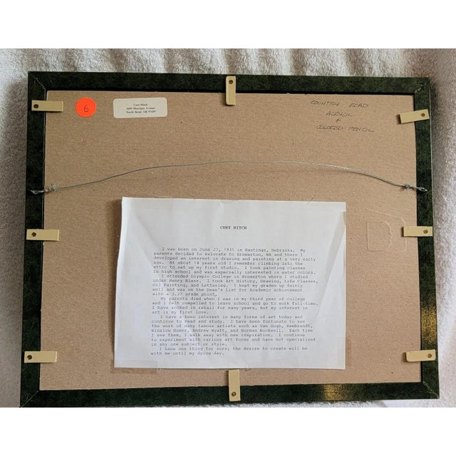 Impressionist "Country Road" Contemporary Original Landscape Acrylic Painting by Curt Hitch, Framed For Sale - Image 3 of 8