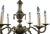 1950 Vintage French Metal 6 Light Chandelier Overall measurements (inches) 21H x 27.50W x 27.50D. Overall Condition is...