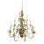 Late 20th Century XL 3 Tier Solid Brass 21 Light Chandelier For Sale