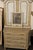 French Mirror in Small Size With Antiqued Glass and Gold Swag Motif on Beige For Sale In Atlanta - Image 6 of 7