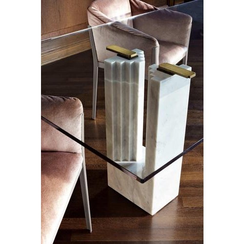 Marcel breuer and carlo scarpa delfi marble and glass table manufactured by cassina (italy) elegance of line the design...