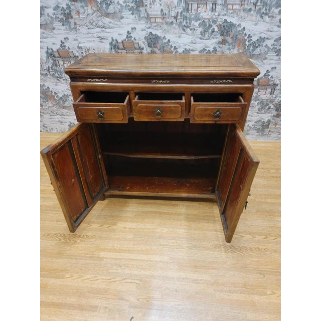Antique Shanxi Province Elm Cabinet For Sale - Image 10 of 13
