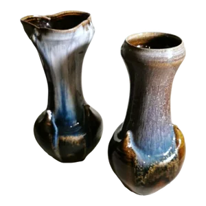 Vintage French Porcelain Stoneware 'Gres' Vases- a Pair