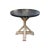 36” Round x 36” H Wood Top Java Finish Top Driftwood Finish Base