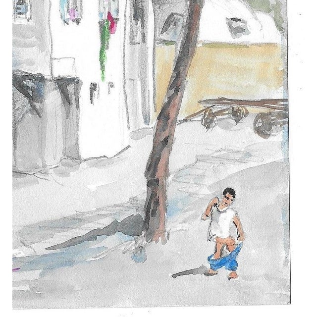 Painting by English artist Ivy Attwell (1895-1985). Attwell traveled extensively all over the world and recorded her...