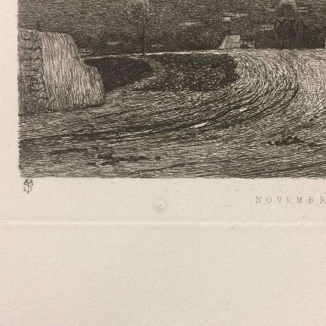 Telemaco Signorini, November, 1871, Etching For Sale - Image 4 of 6