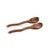 These curvy mango wood salad servers are a great addition to any table setting. The set includes a fork and a spoon,...