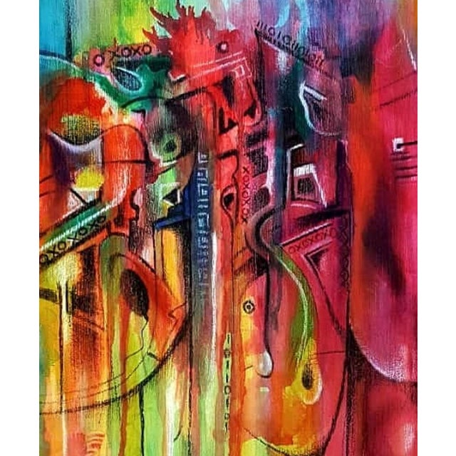 Modern For the Sake of My Sanity, Abstract Painting by Ara Deinde, Unique Contemporary, 21st Century For Sale - Image 3 of 4