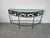 1980’s Rosemary Pozzi Franzetti Taos Style Hand-Cut Oxidized Steel Demilune Console Table/ Sold For Sale - Image 4 of 12