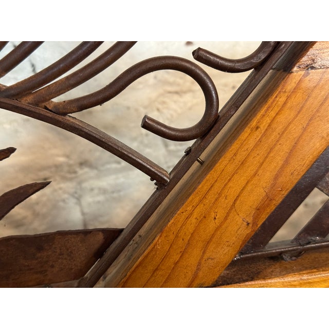 Mid 20th Century Large Spanish Colonial Style Bench For Sale - Image 10 of 11