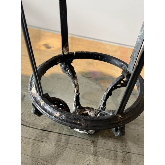 Parisian Cast Iron Lantern, France For Sale - Image 6 of 8