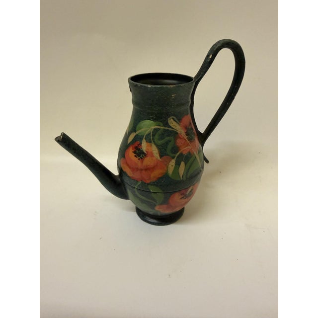 Early 19th Century Hand-Painted American Toleware Miniature Salesman Sample Coffee Pot For Sale - Image 9 of 11