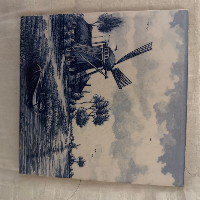 Vintage Dutch Delft Plate For Sale - Image 9 of 11