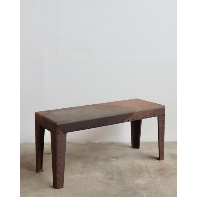 Metal 1990s Oakley Patinaed Display Console Table For Sale - Image 7 of 7