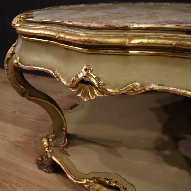 Wood Venetian Lacquered Coffee Table, 1950 For Sale - Image 7 of 13