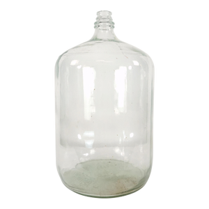 Vintage Five Gallon Clear Glass Carboy Bottle Jug