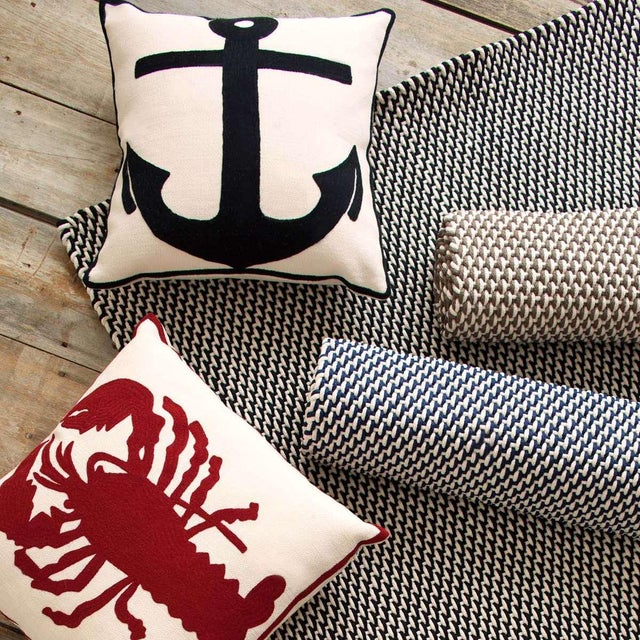 Contemporary Dash & Albert by Annie Selke Two-Tone Rope Black/Ivory Indoor/Outdoor Rug, 2' x 3' For Sale - Image 3 of 6