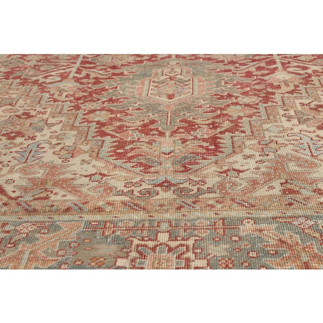 Early 20th Century Antique Persian Heriz Rug, 09'04 X 13'00 For Sale - Image 5 of 10