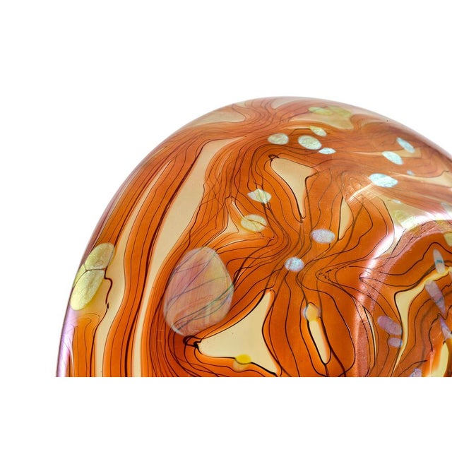 Austrian Art Noveau Red and Gold Floral Glass Bowl from Johann Loetz Witwe, 1902 For Sale - Image 9 of 10
