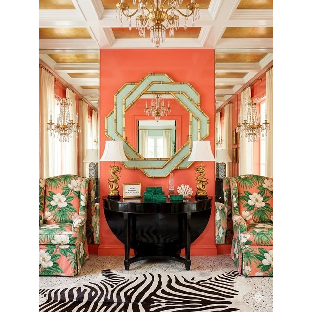 The Epitome of Palm Beach Chic This monumental 36-inch octagonal statement piece is a masterclass in Postmodern...
