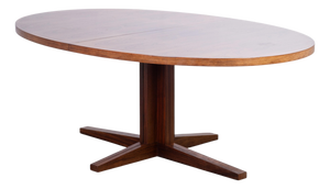Oval Extendable Dining Table in Rosewood attributed to John Mortensen, Denmark, 1960s