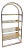 Modern Chrome & Glass Arched Etagere Display Shelving Unit For Sale