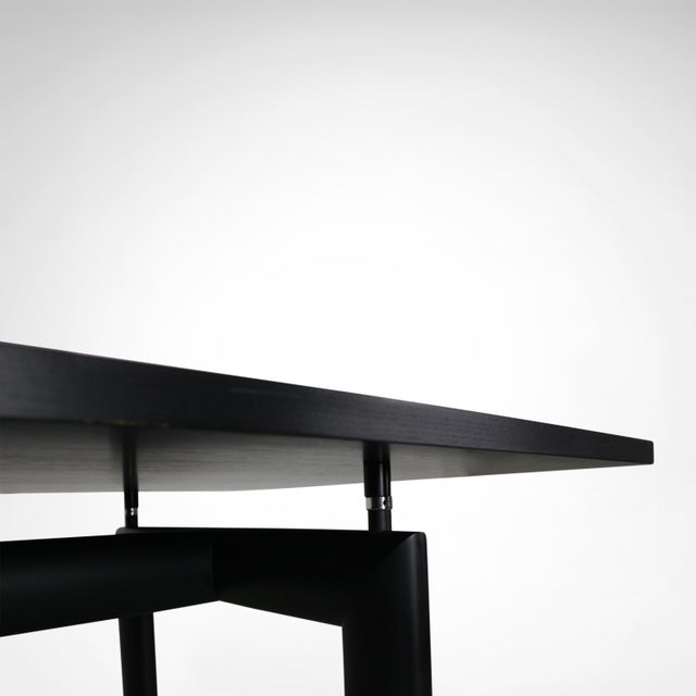 Wood LC6 Dining Table in Glass and Metal by Le Corbusier for Cassina, 1990s For Sale - Image 7 of 11
