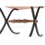 Michael Taylor Style Petite Parquet Oa Side Tables With Iron X Base Swag Legs For Sale - Image 9 of 10