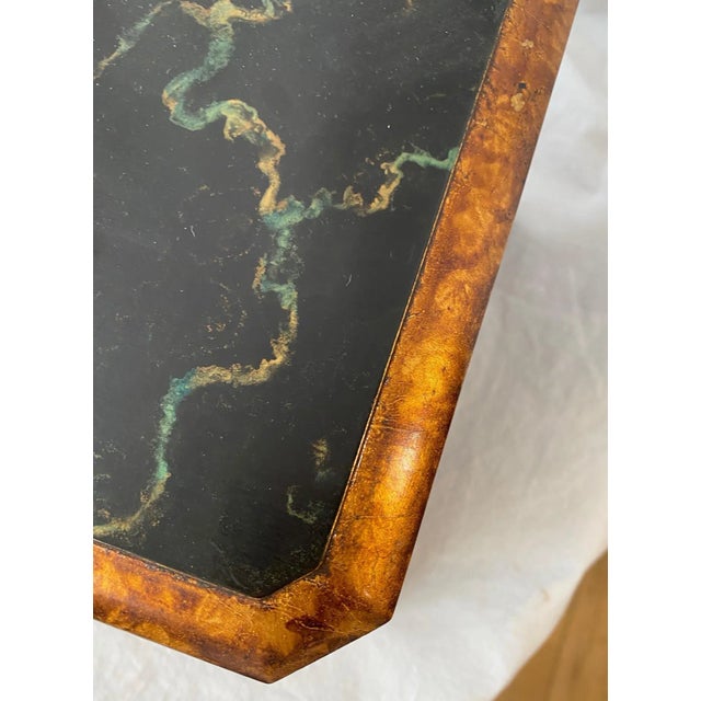 Stone 1980s John Richard Faux Marble Box With Gold Trim For Sale - Image 7 of 11