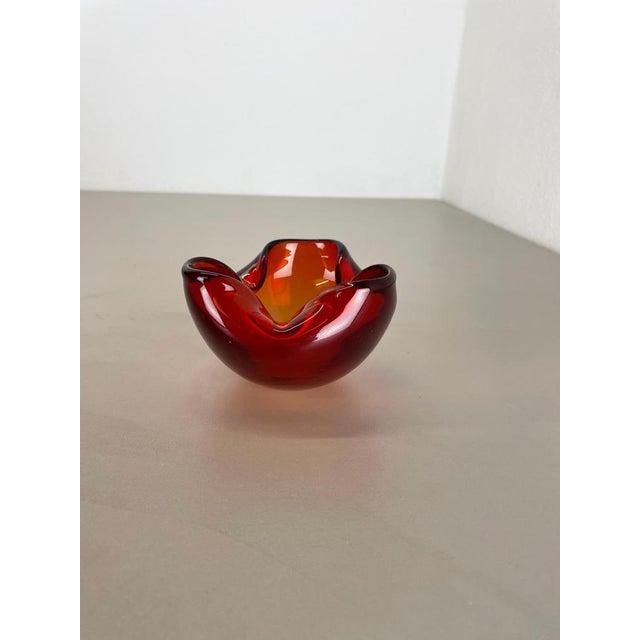 Red Murano Glass Bowl or Ashtray, Italy, 1970s For Sale - Image 3 of 18
