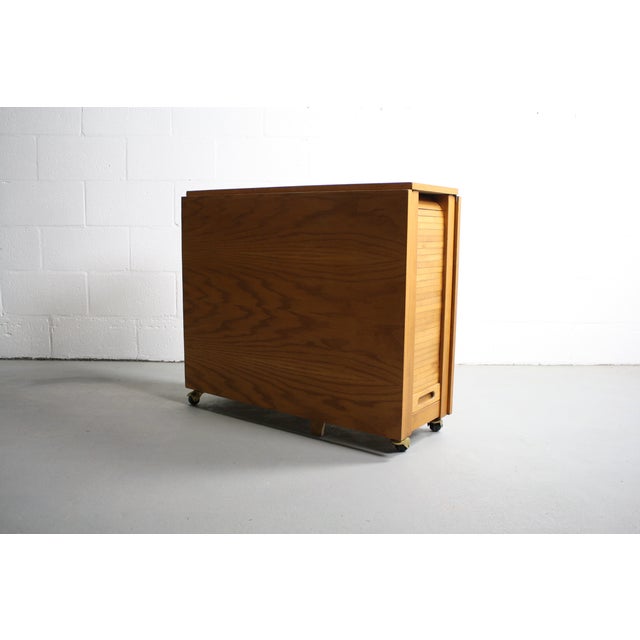 MidCentury Drop Leaf Hideaway Table With 4 Chairs Chairish