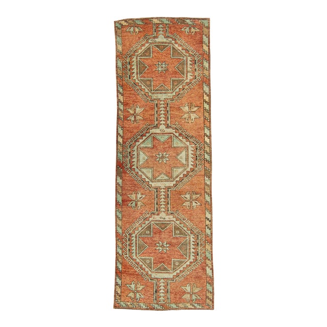 Turkish Vintage Rug 3'4" x 10' For Sale