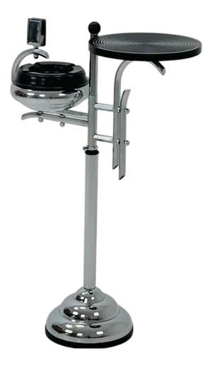 Art Deco Chrome and Bakelite Ashtray Stand by Demeyere, 1930s