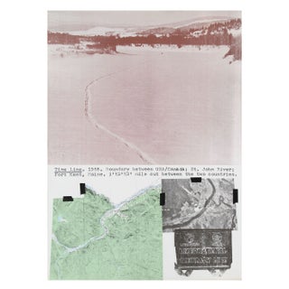 Dennis Oppenheim -Time Line Kent Maine Lithograph For Sale