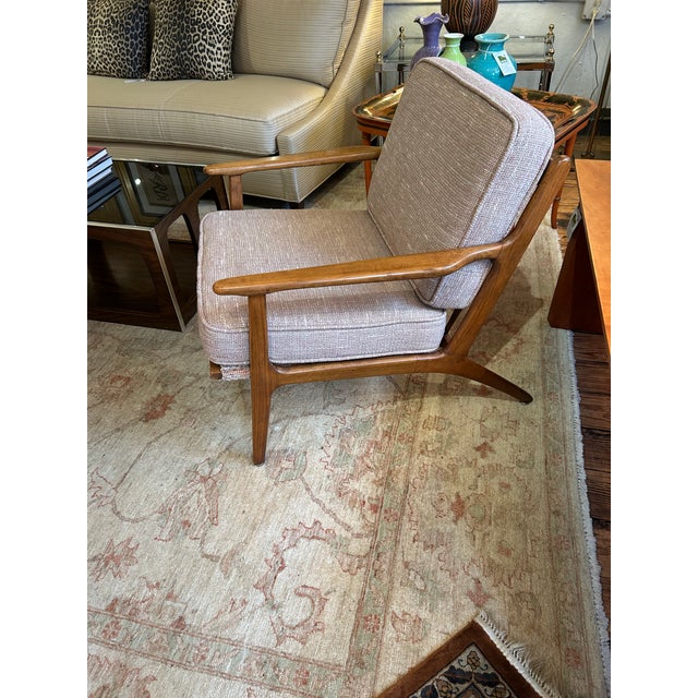 1970s Danish Mid Century Modern Club Chair in the Manner of Ib Kofad-Larsen For Sale - Image 5 of 6