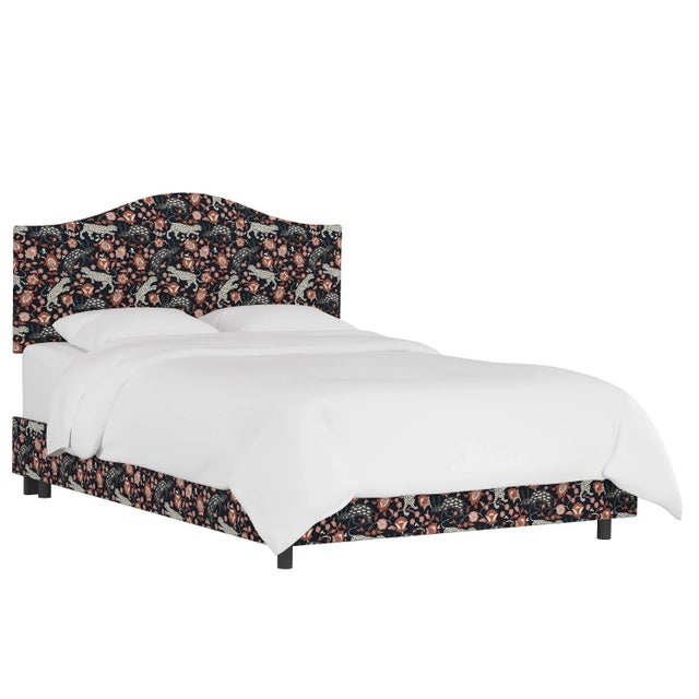 Kenmore Bed in Coral Navy Leopard, Full For Sale In Chicago - Image 6 of 6
