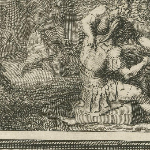 Pieter Mortier, David Takes Saul's Spear and Defeats the Amalekites, 1700, Engraving For Sale - Image 6 of 12