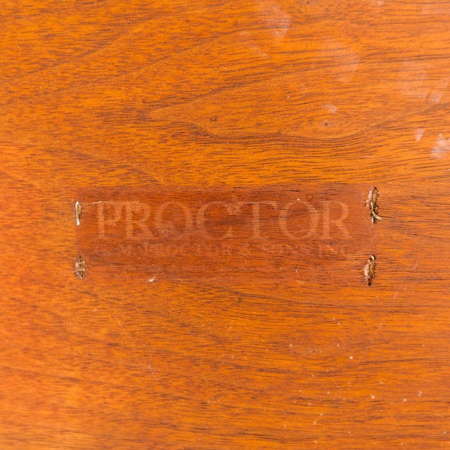 Vintage Florence Knoll Style Walnut & Chrome Bench by g.m. Proctor & Sons For Sale In Los Angeles - Image 6 of 12