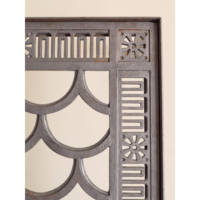 The Vintage Cast Iron and Glass Architectural Coffee Table For Sale In Chicago - Image 6 of 10