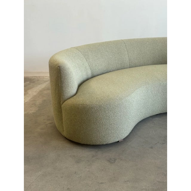 1980s Vintage Custom Curved Sofa For Sale - Image 5 of 7