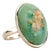 Signed Vintage Southwestern 14k Gold & Royston Turquoise Cabochon Cocktail Ring For Sale