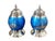 Vintage Mid-Century Modern Siam Sterling Silver Blue Guilloche Enamel Salt and Pepper Shakers For Sale In New York - Image 6 of 6