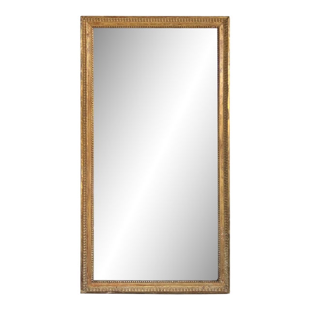 Louis XVI Rectangular Giltwood Wall Mirror For Sale
