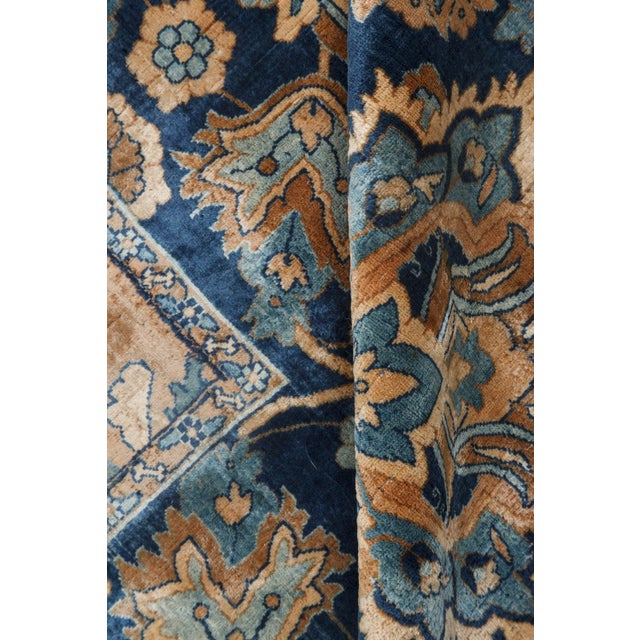 Persian Fine Antique Persian Kirman Handmade Wool Carpet For Sale - Image 3 of 10