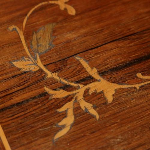 Wood Small Table in Rosewood and Mahogany For Sale - Image 7 of 11