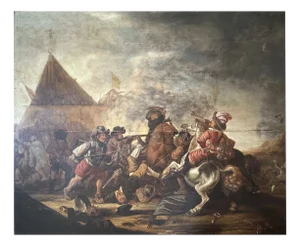 Battle Scene, 1650-1680, Oil Painting